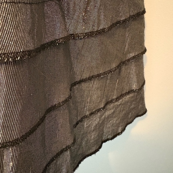 Only Women’s L Silver Metallic Sleeveless Party Dress Fit & Flare Mini - Picture 4 of 7